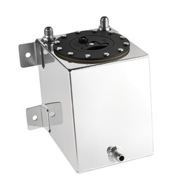 EVIL ENERGY 1 Gallon Fuel Cell Gas Tank Aluminum with Cap Street Drift Silver