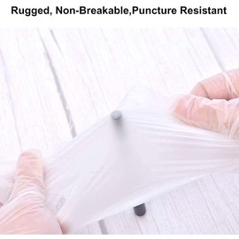 eatasty Vinyl Multi-Purpose Gloves, Powder Free, Disposable, Extra Strong - Box of 100 - Clear (X-Large)