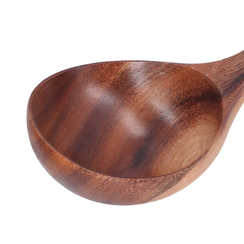 HAOHIZE Wooden Ladle Spoon, Handmade Wood Soup Spoon with Long