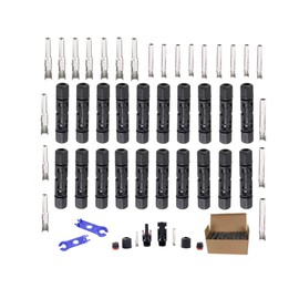 Solar Panel Connectors 40 PCS MC4 Connectors IP67 Waterproof Connectors Male/Female 20 Pairs with 2 Spanners