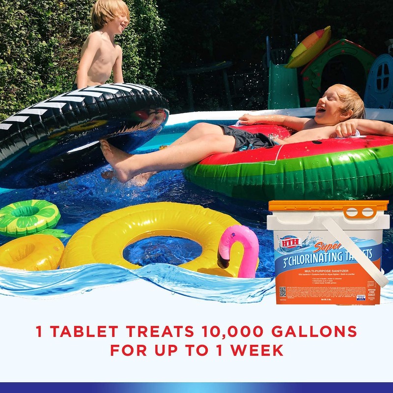 HTH 42042 Super 3" Chlorinating Tablets Swimming Pool Chlorine, 5