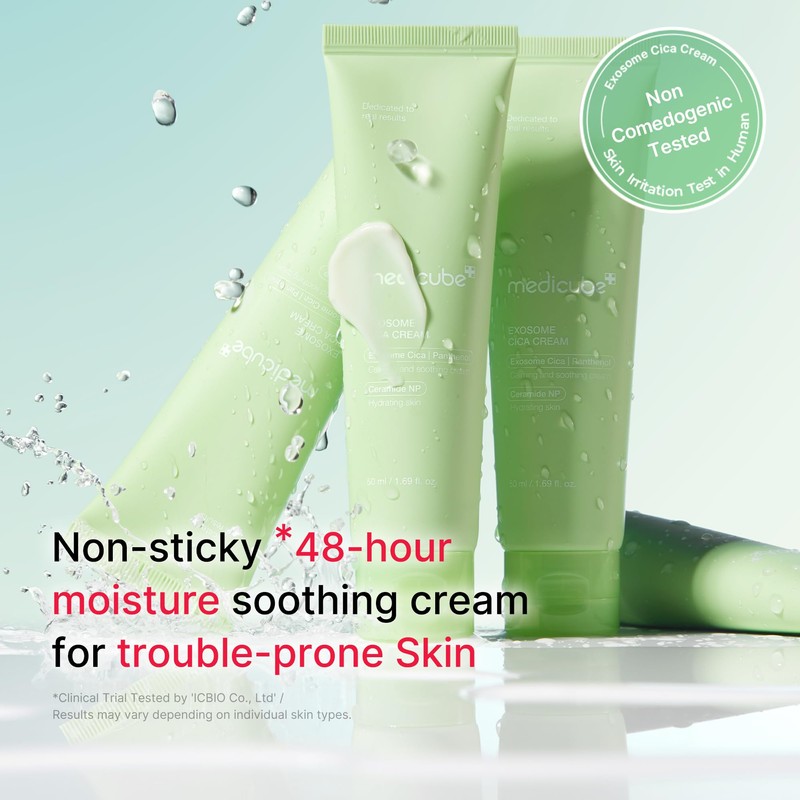 medicube Exosome Cica Tea Tree Cream for Sensitive Skin with