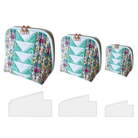 3Pcs Cute Bag Acrylic Template Acrylic Pouch Pattern Stencil Template Set DIY Purse Craft Mould Tool