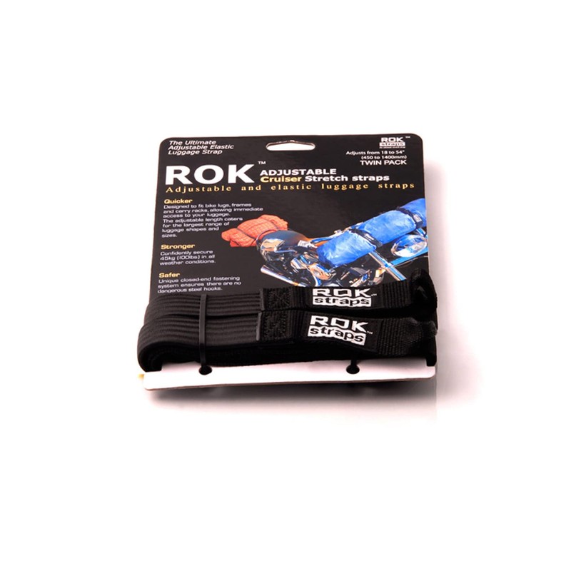 SW-MOTECH ROK Straps 2 Adjustable Tie Down Straps Black 500-1500mm