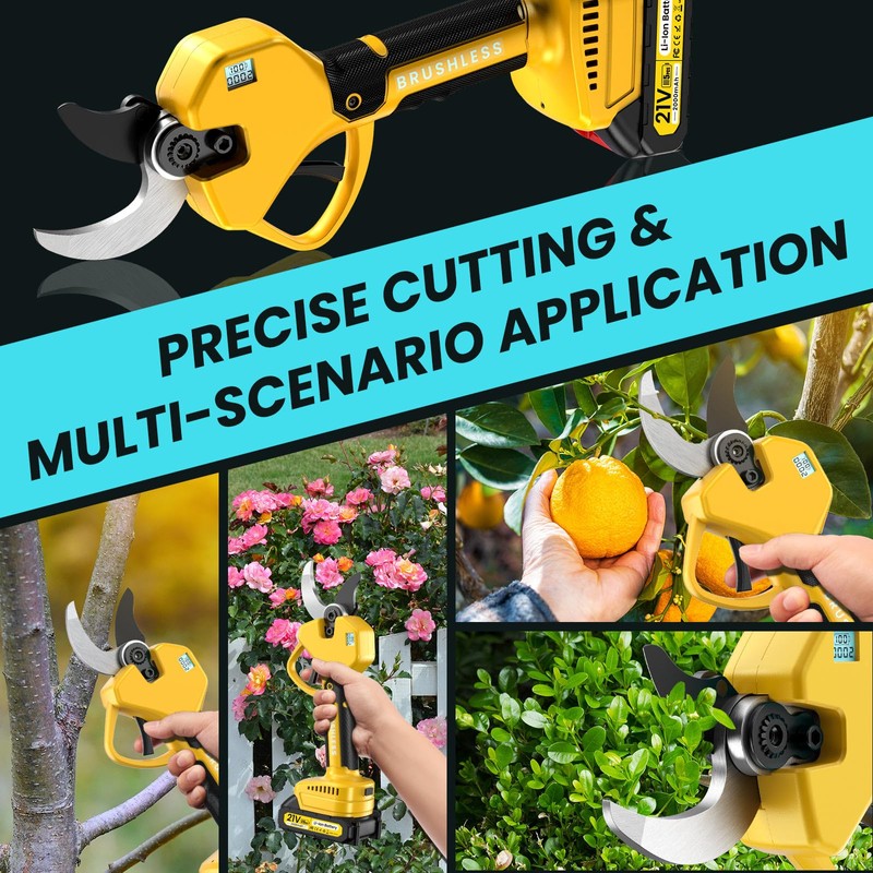 Electric Pruning Shears Cordless Pruner Shears Brushless 2.0 Inch Cutting