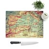 Kitchen Chopping Board Glass - Globe World Map (1) -