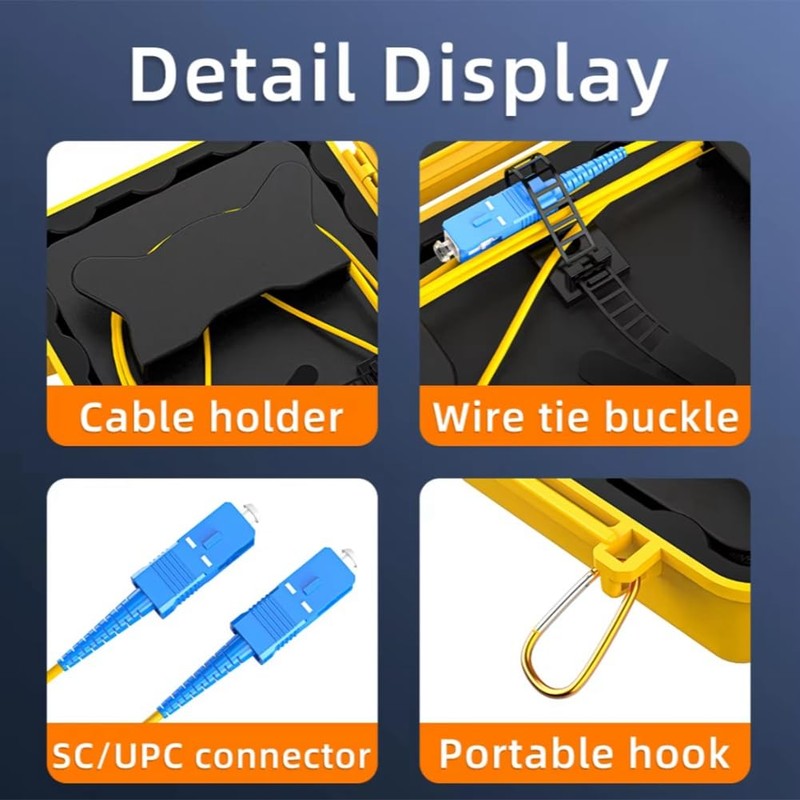 Aswalling 1000M Fiber Optic OTDR Transmitting Cable Box Launch Ring