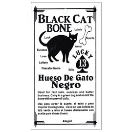 AURA VARIETY Black CAT Bone Faux-IMITACIÓN DE Hueso DE GATO Negro (3)