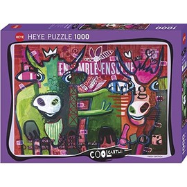 1000 Piece HEYE Puzzle Hay Puzzle Fredi Gertsch : Striped Cows 29984