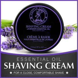 Castle Forbes Lavender Shaving Cream For Men, 6.8 fl.oz. | Moisturizing Smooth Shave Lather w/ Esseantial Oils | Protects Sensitive Skin From Razor Burn & Irritation | Luxury Grooming & Beard Care