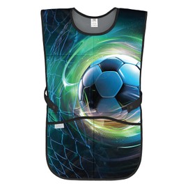 Baagl Children's Apron Girls Boys Cooking Apron Children Apron Painting Apron Craft Apron for Children (Football Ball)