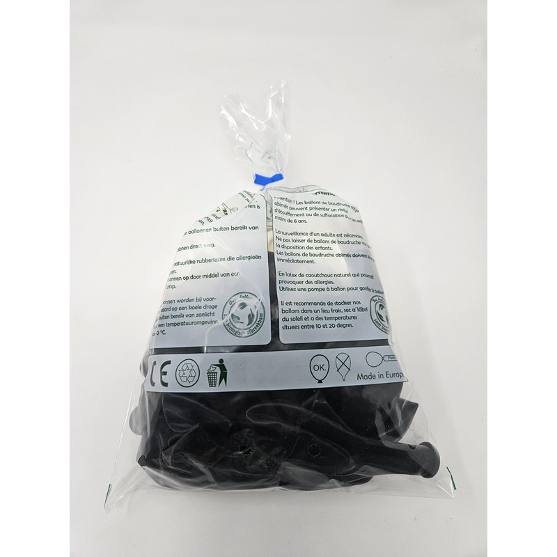 50 Balloons 25 Black & White Quality Balloons 27 cm