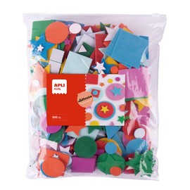 APLI Kids 18750 Bags of 500 EVA Foam Geometric Shapes Assorted Colours Craft Material