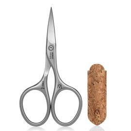 GERMANIKURE Professional Nail Cutter Scissors - FINOX Stainless Steel Nail Scissors - Curved for Nail Tips - Manicure Tools in Cork Case - Ethically Made in Solingen Germany - 4704