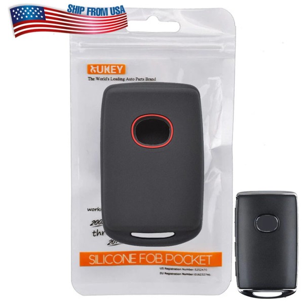 Unbranded Silicone Car Smart Key Case Cover Remote Fob Protector