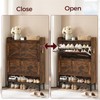MAHANCRIS Shoe Storage Cabinet, Shoe Organizer with 2 Flip Drawers,