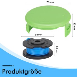 Eyoloty Thread Spool RAC125 5132002434 Suitable for Ryobi 18V ONE RLT1830H13 RLT1825Li and OLT1831S Grass Trimmer, 3.3 m Length Diameter 1.6 mm with Spool Cover (8 Spools + 2 Cap)