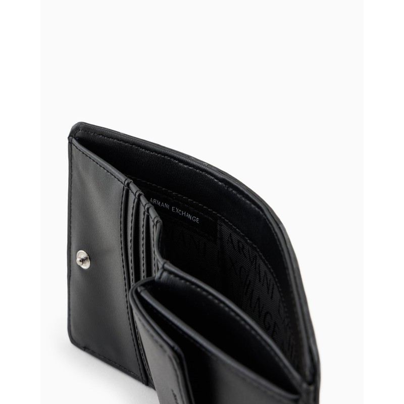 Armani Exchange Women Jodie Mini Wallet, Black, One Size