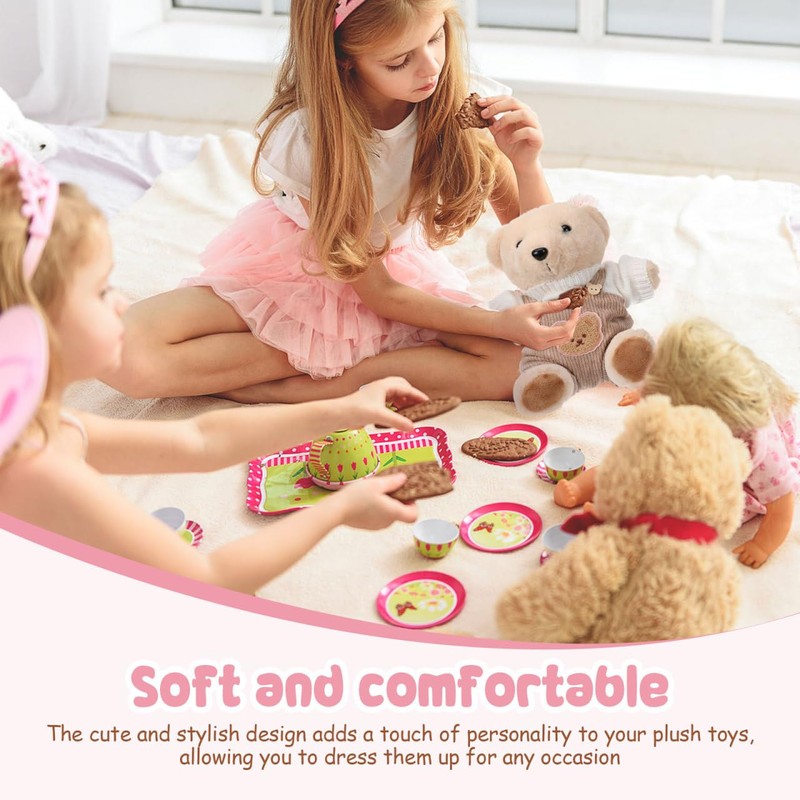 NOLITOY Plush Clothes 2 Sets: 30cm Bear Clothes with Jumpsuit