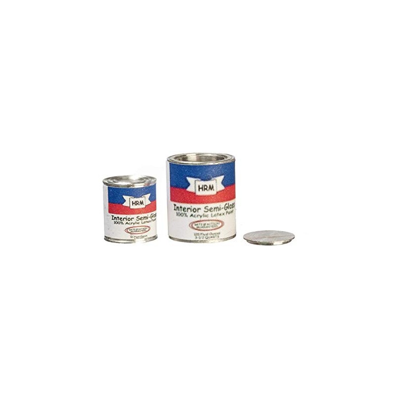 Dolls House Paint Can Tin Set of 2 Miniature Work