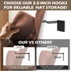 Everlling Cowboy Hat Holder, 4 Pcs 3.5Inch for Wall Adhesive,