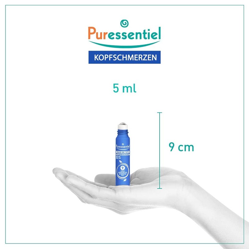 Puressentiel – Alltagsbeschwerden - Kopfschmerzen-Roll-on mit 9 ätherischen Ölen -