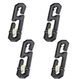 4Pack Clothesline Spreader,Black Plastic Aluminum Clothesline Separator Spreader Pulley for Heavy Loads and Long Clothesline