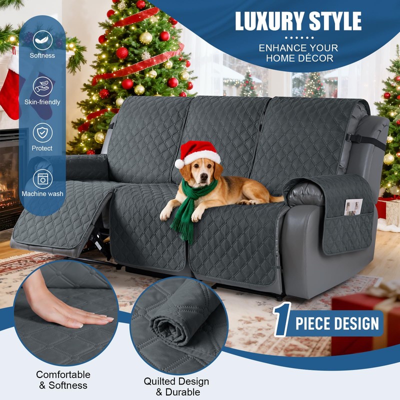 TAOCOCO 100% Waterproof Recliner Covers, Recliner Sofa Covers with Leg