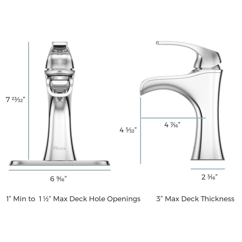 Pfister Jaida Bathroom Sink Faucet, Single Control, 1-Handle, Single Hole,