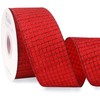 Ribbli Red Glitter Wired Ribbon for Christmas Tree Mesh Sparkling