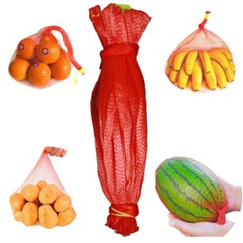 Ruayia Pack of 50 Watermelon Nets, Melon Nets for Garden, Melon Hammock for Trellis, Watermelon Support Bag with Drawstring, Fruit Support Hanging Bags for Trellis, Vertical