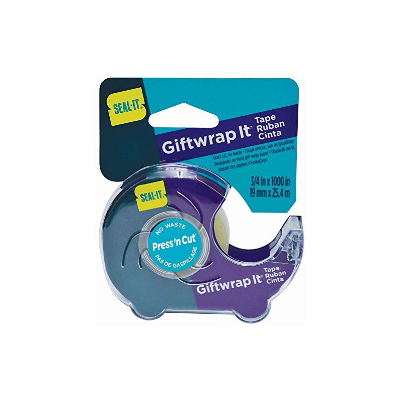 Seal-It 3/4 Inches x 1000 Inches, Gift Wrap Tape, Press'n