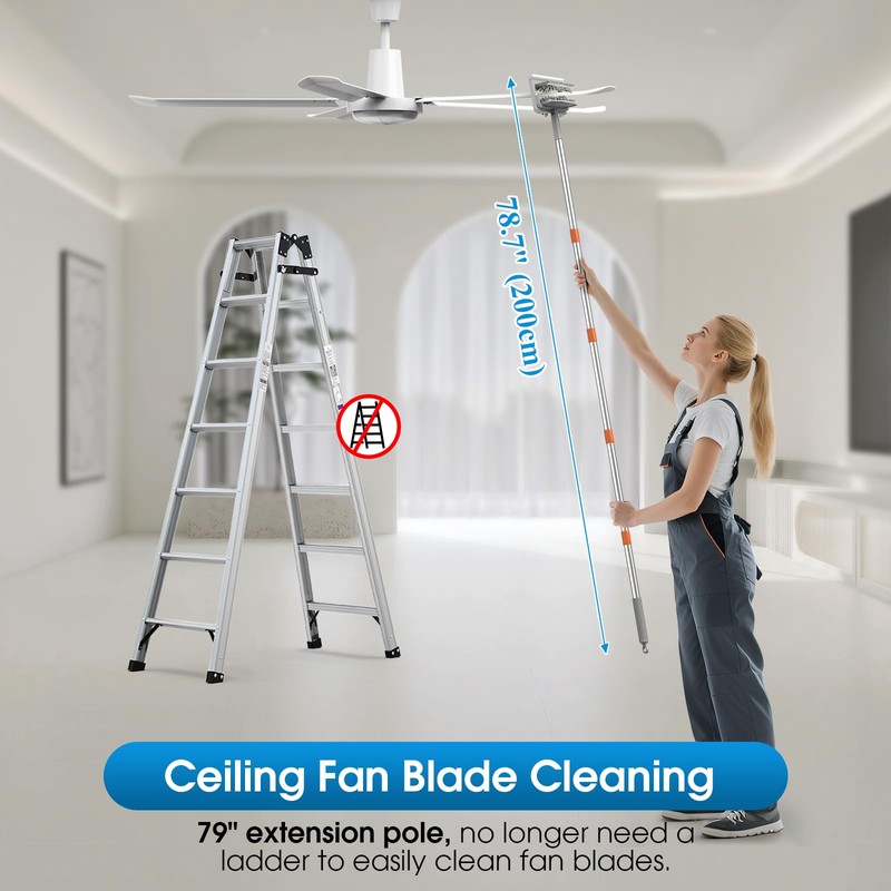 Elegoro Extendable Cleaner for Ceiling Fan and Baseboards Cleaner Tool-