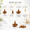 The Aroma Factory Organic Incense Dhoop Cones (Saffron Sandal, Rose,