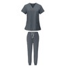 Baoblaze Women Uniform Scrubs Set Top and Pants Durable V