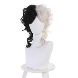 Cruella De Vil Cat Castle Cruella De Vil Cosplay Wig, Wig, Costume Accessory, Parties, Events, Masquerade Costume, Includes Wig Net