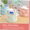 CHILDWEET 3sets Cotton Storage Bins Round Baskets Cartoon Pattern for