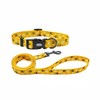 Olahibi Dog Collar and Leash Combo Set, Bee Pattern, Polyester