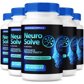 (5 Pack) Neuro Solve Capsules – Known as Okinawa Green Vitamin with Plant-Based Blend for Sharpness, Focus & Clear Thinking | NeuroSolve Easy-to-Swallow Gentle Pills for Daily Use (300 Capsules)