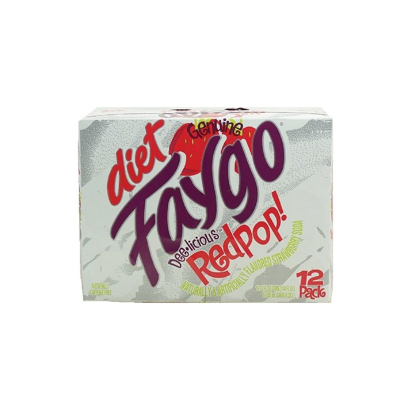 Faygo - DIET Red Pop! Soda - 12 Pack of
