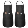 Auronna Pack Of 2 Adjustable Bib Apron With 2 Pockets