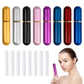 8 Pcs Riechstifte für Ätherische Öle Riechstift Inhalierstift Riechstäbchen Riechtraining Set Naseninhalator Mit 8 Stab Kompaktes Design für Die Nasenhöhle, Wiederverwendbar