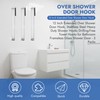 RiseDirectly 3Pcs 12 Inch Shower Door Hooks Stainless Steel Extended