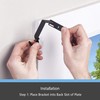 Kenney Fast Fit 5/8" No Measure Curtain Rod Brackets, Matte