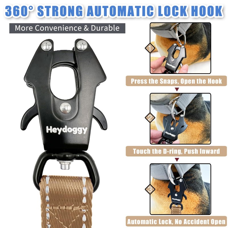 Strong Heavy Duty Dog Leash - 5ft Reflective Nylon Training