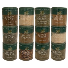 Simply Organic Mini Spices Gift Set (12 FLAVORS)-by AUUOO