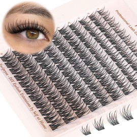 Focipeysa Wispy Lashes Extensions 10-16mm Clusters Eyelashes Natural Eyelash Clusters Anime Lash Clusters CD Curl Lash Extensions Waterproof Individual Lash Extensions DIY Lash Extensions at Home