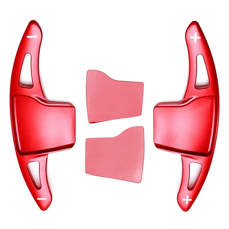 iJDMTOY Sports Red Performance Style Aluminum Paddle Shifter Extensions Compatible