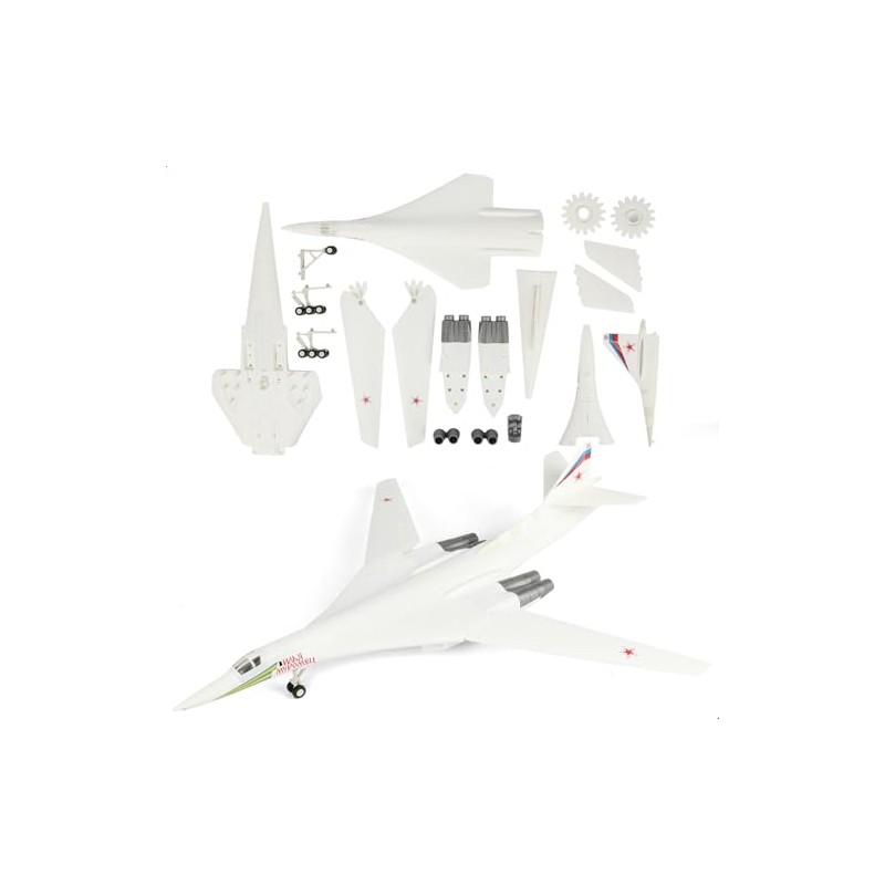 1:100 Scale TU-160 Boomber Quick Assembly Model Kit, Plastic TU-160