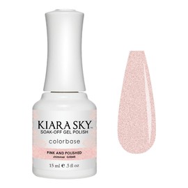 KIARA SKY Gel Polish | Soak-Off All In One 0.5 fl oz | G5045 Pink & Polished (Baby Pink Shimmer Shade)